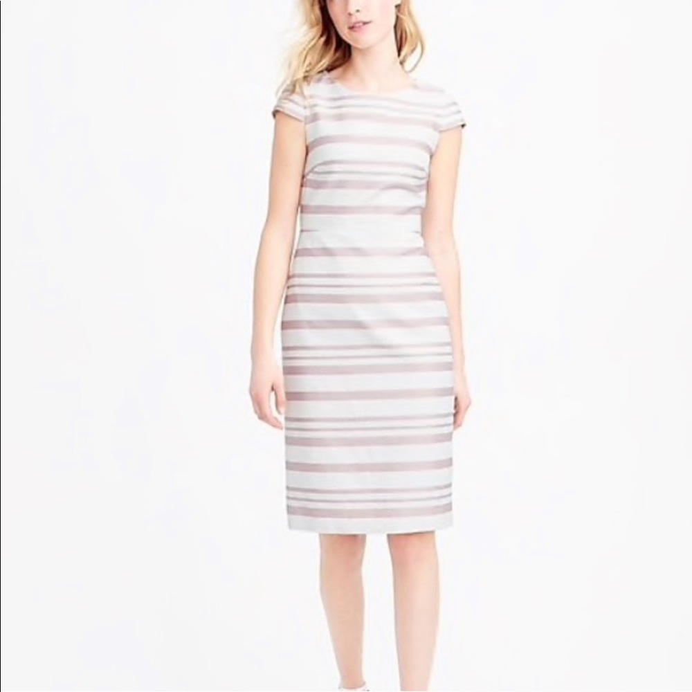 J. Crew Double Stripe Cap Sleeve Dress